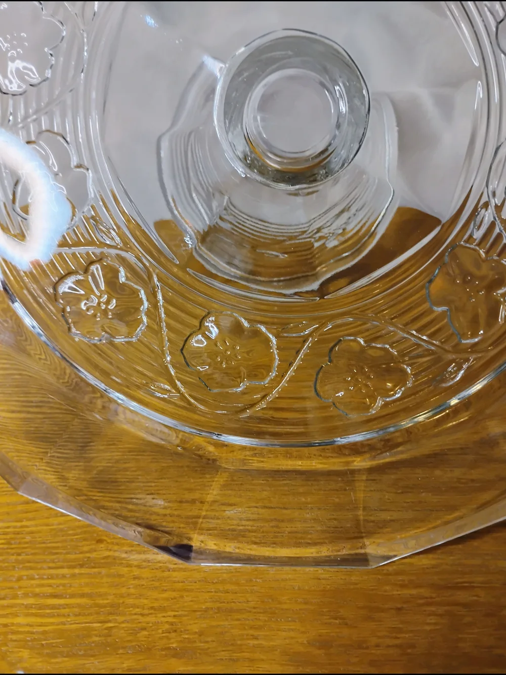 Anchor Hocking Clear Glass Pedestal Cake Plate